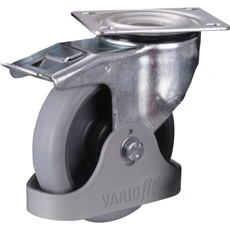 VARIOfit Bremsrolle 160 x 40 mm grau (thermoplastisch)
