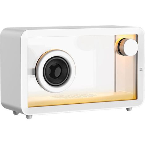 Nuovo altoparlante wireless DK-M8 con lampada RGB colorata in vetro trasparente, subwoofer per esterni, suono stereo Hi-Fi.