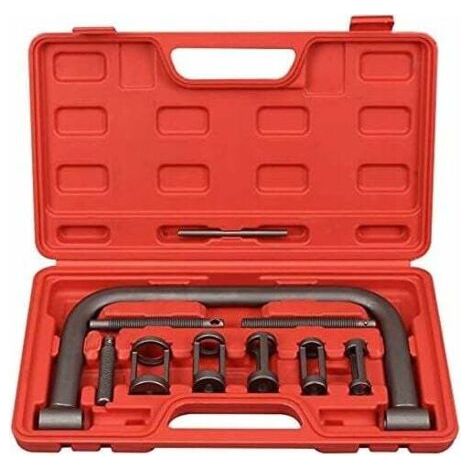 Vie 10PCS Kit de Compresseur de Ressort de Soupape, avec Pince de Compression à Ressort/Adapteurs/Vis d'extension/Barre de Compression pour Moteur de Voiture/Mini-fourgonnettes/VTT/Moto (1/5)