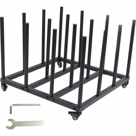 Chariot mobile de stockage de vinyle, tube d'acide, support de rouleau de vinyle stable et polyvalent, support de stockage Goodnice (1/5)