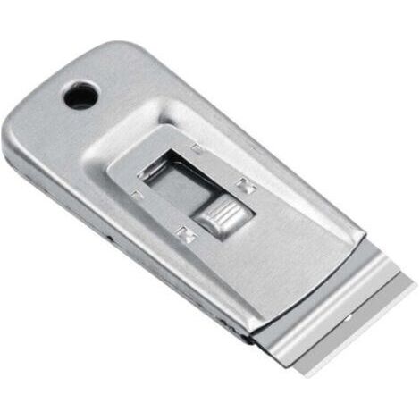 Grattoir métallique , grattoir à verre, grattoir à plaque en céramique avec 5 lames métalliques, pour retirer les étiquettes, la colle, les autocollants, etc. (1/4)