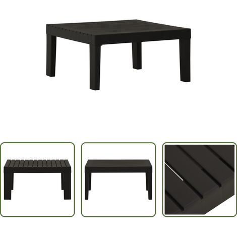 Salon de jardin - Table de salon de jardin Plastique Gris (1/5)