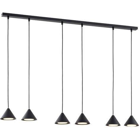 Lampada a Sospensione Elit, Acciaio verniciato a polvere, Nero, Oro, 116x100x12 cm