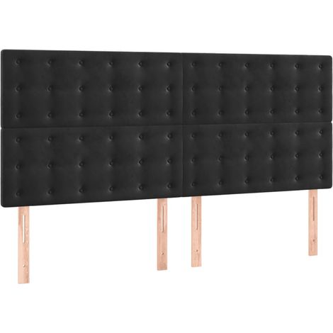 Maison Exclusive - Cabecero Terciopelo Negro 180x5x118/128 cm