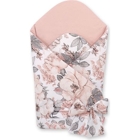 Fascia porta bebè con rilegatura 2 in 1, rigida e morbida - rose seppia
