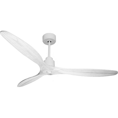 Tenerife Ring - Super destratificateur et ventilateur DC 166 cm Blanc pales bois blanc sans Lumière 30 à 60 m² (1/5)