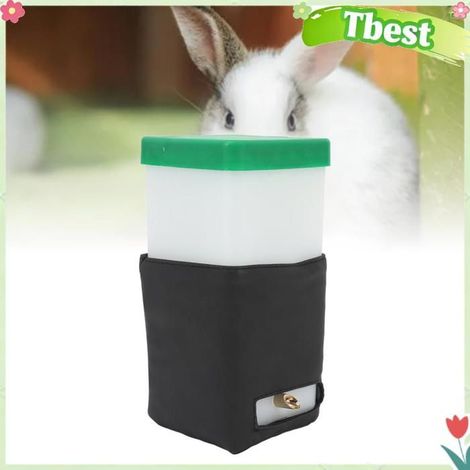 Tbest Bouteille chauffée pour petits animaux Distributeur D'eau chauffé 1L pour Petits Animaux, Abreuvoir parapharmacie roulant (1/5)