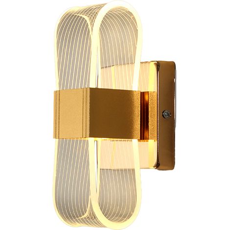 Lampadaire mural luxe acrylique moderne romantique or veiné oblique pour chambre hôtel couloir escalier applique simple (1/5)
