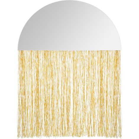 Specchio frangia vetro oro 34x25x0,3cm (1/2)