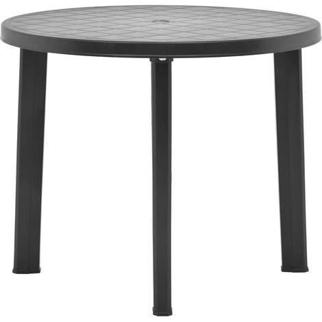 Mesa de jardín de plástico gris antracita 89 cm vidaXL (1/2)