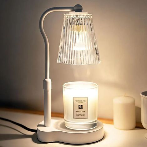 Lampe à faire fondre les bougies avec minuterie et variateur d'intensité, hauteur réglable, adaptée pour faire fondre les blocs de bougies d'aromathérapie ou les bougies en pot. (1/5)