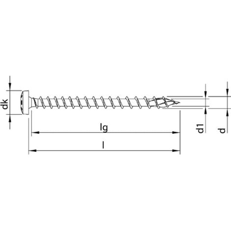 HECO Rundkopf TOPIX-plus 3,5 x 35, T-Drive, Variables Vollgewinde, verzinkt blau, A3K 200 Stk (1/5)