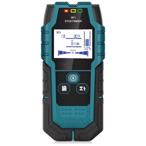 royaluxe -SF1 Détecteur Numérique de Construction 4 en 1, Scanner mural, Détecteur de Métaux pour bois, métal et lignes électriques, détecteur de montants, localisateur, avec LCD (1/5)
