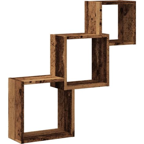Maison Exclusive - Mensole Cubo Parete Legno Antico 68x15x68 cm Legno Multistrato