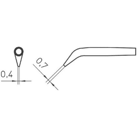 Weller RTW2 Panne de fer à souder forme ronde, biseautée 45° Taille de la panne 0.7 mm Contenu 1 pc(s) (1/3)