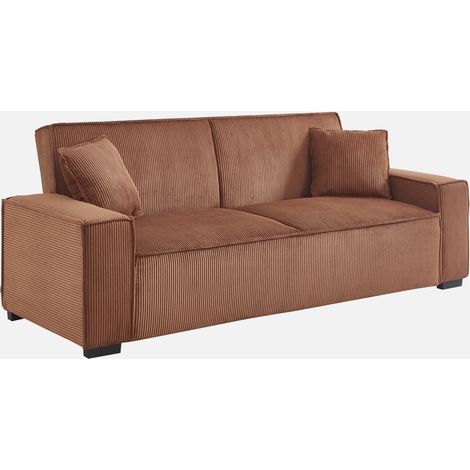 Sofá cama de pana, 3 plazas