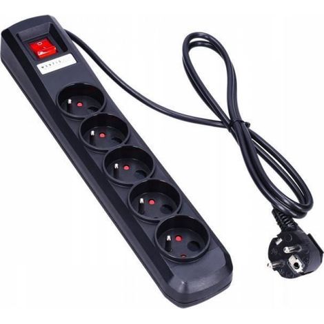 Bande D Alimentation Anti Surtension - 5 Prises - 1 5 M - Protection Surtension Courant Max 10 A (1/4)