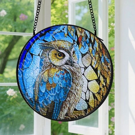 Capteur de Soleil en Vitrail Décoration Spirituelle pour Maison 15cm (1/4)