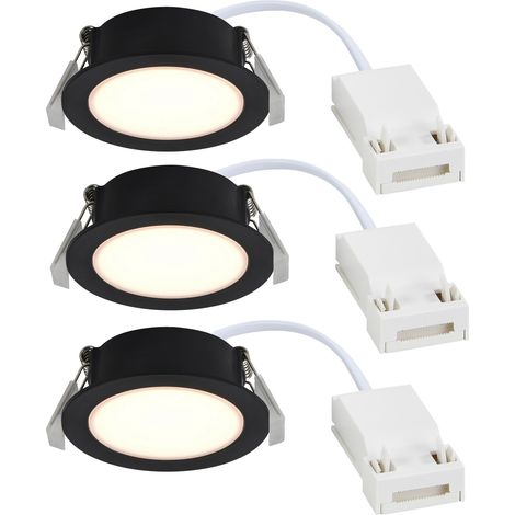 Spot encastré Olea 3-Kit Matière plastique Noir, H.3  IP65  LEDModule /Nordlux  Intérieur (1/5)