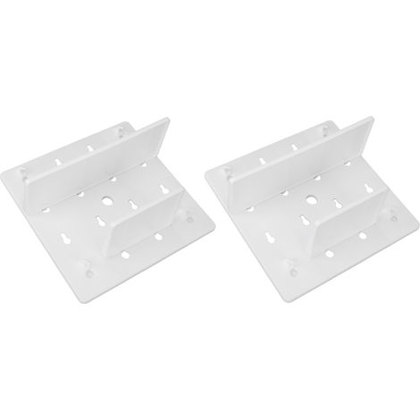 Lot de 2 panneaux perforés muraux réglables, blancs, pour organiser votre mur. (1/5)