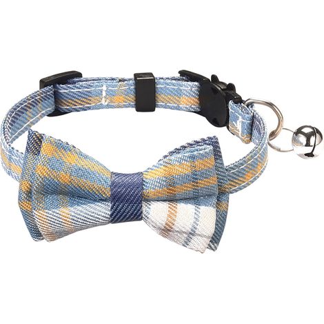1 collier pour chien, ajustable, en tissu, avec nœud papillon, pour petits chiens et chats (1/5)