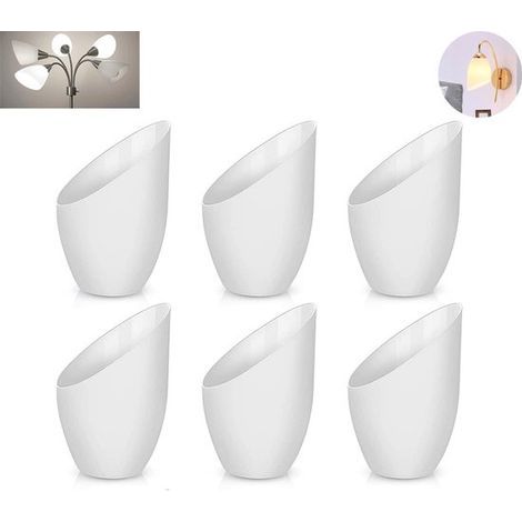 Packaged in one piece - Horseshoe-shaped lampshade - Table lampshade - Plastic lampshade - Angled lampshade - Pendant lamp - Lampshade - White - Horseshoe-shaped Angled pendant lampshade - Table lamps (1/5)