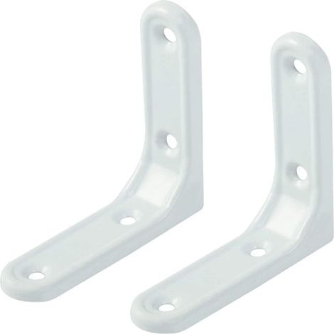 Escuadra de angulo metalica (2 uds) 50x50 mm Blanco (1/3)
