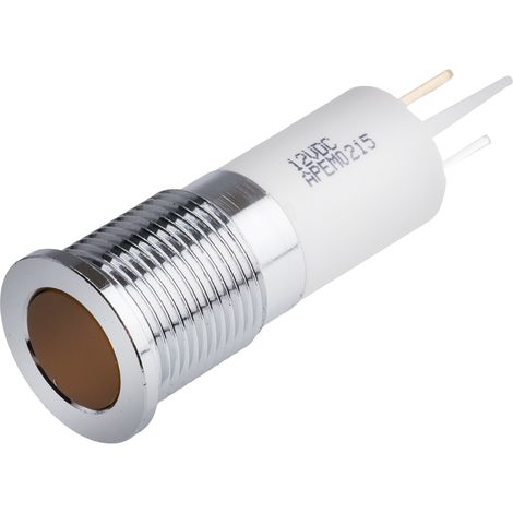 Voyant LED lumineux Orange RS PRO, dia. 14mm, 10.8 13.2V c.c., IP67 ( Prix pour 1 ) (1/2)