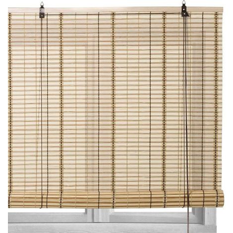 Trade Shop - Veneziana Avvolgibile Bambù 150x200cm Tenda Tapparella A Rullo Da Sole Oscurante - (1/5)