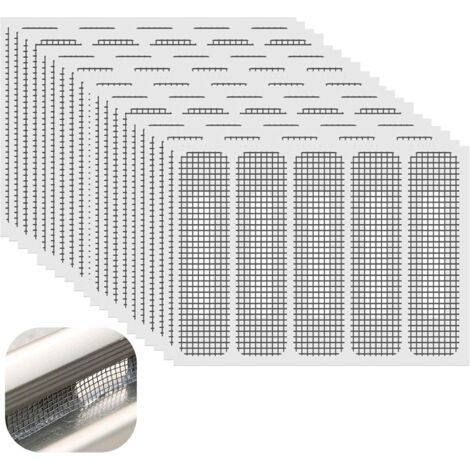 Lot de 4 kits de réparation de moustiquaires, enduits de réparation, enduits anti-moustiques pour portes et fenêtres, ruban de réparation de maille, moustiquaire résistante aux rayures (1/5)