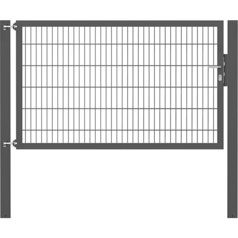 ALBERTS Einzeltor Flexo Plus, anth.RAL 7016, z.Einbet.BxH2000x1200mm, PF1900/100x100mm (1/5)