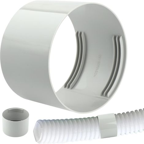 Extensión de manguera para aire acondicionado portátil de 13 cm, conector universal para manguera de escape de aire acondicionado, compatible con mangueras de extensión con rosca en sentido horario y  (1/5)