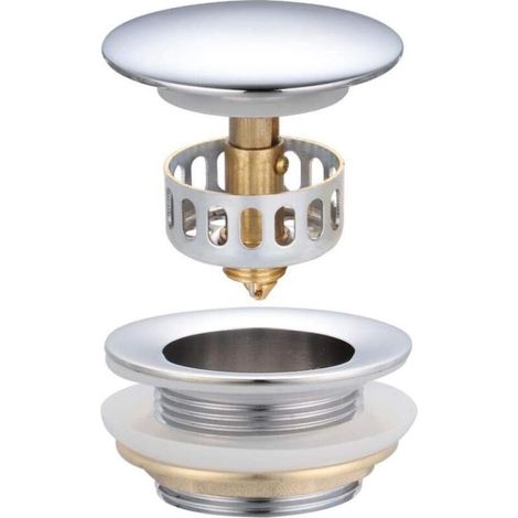 Bonde Lavabo Universel, Bouchon de Lavabo Pop-Up avec Joints pour Baignoire, Cuisine, lavabo