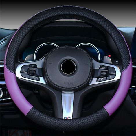 Universal Car Steering Wheel Cover, Durable Leather, 38cm