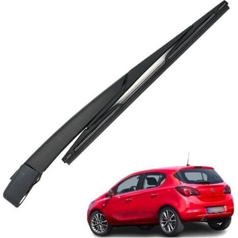 Rear Wiper Arm and Wiper Blade, Rear Wiper Arm Natural Rubber All Weather Kit Compatible with Astra H 2004-2010, Compatible with Corsa E 2014-2019 (1/5)