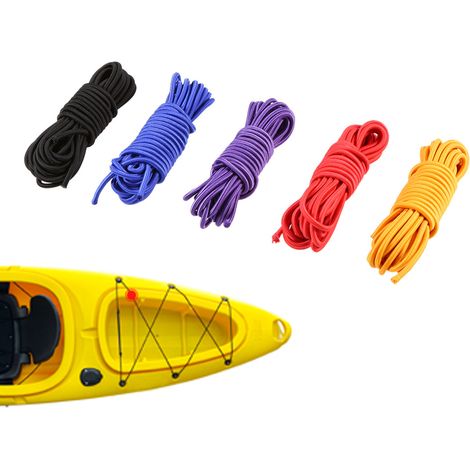 Corde élastique de 5 mètres, 4 mm / 5 mm, pour kayak ou bateau (1/5)