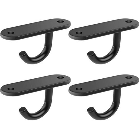 HOXILEELEO - (4pcs)Un ensemble de 4 crochets à vis, crochets de plafond en acier inoxydable de 10 cm, base soudée, adaptés aux petits ventilateurs de plafond, aux appliques murales et aux moustiquaire (1/5)