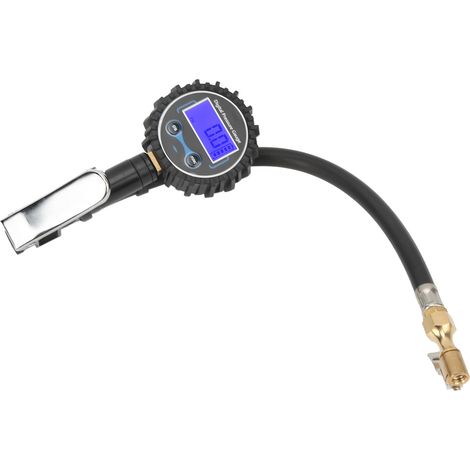 Gonfleur de pneus 0-200 PSI avec manomètre, écran LCD et 4 unités de pression pour moto, voiture, fourgonnette, camion et bus (1/5)