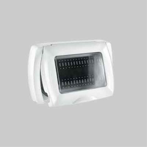 Placca autoportante c/portello 'easy' 3 moduli - bianco EC ELETTROCANALI