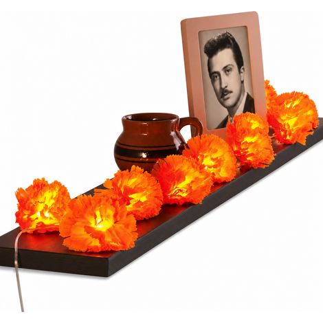 Guirlande Lumineuse LED à Fleurs, Blanc Chaud, 20 LED, Télécommande, Étanche, à Piles, Décoration Halloween (1/5)