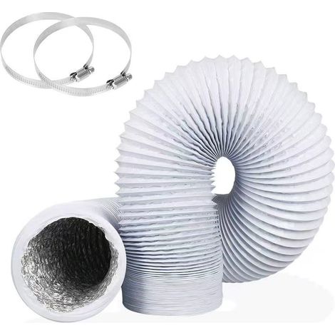 Flexible ventilation hose 100 mm × 2 m, suitable for exhaust fans and HVAC systems (white) (1/5)