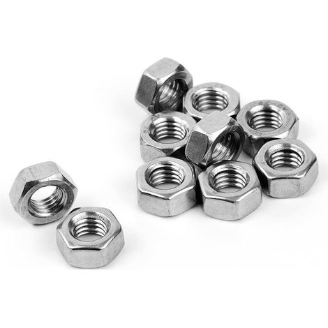 Tuerca hexagonal galvanizada M8, DIN 934, 5/8, 10 unidades
