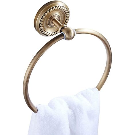 Anneau porte-serviettes antique ,Porte-serviettes rétro en laiton, anneau porte-serviettes vintage avec perçage