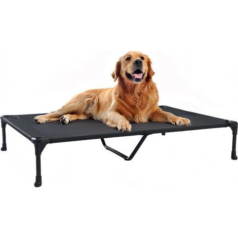 Elevated Dog Bed, Breathable Textilene Fabric, Sturdy Non-Slip Frame, Indoor/Outdoor/Garden (1/5)