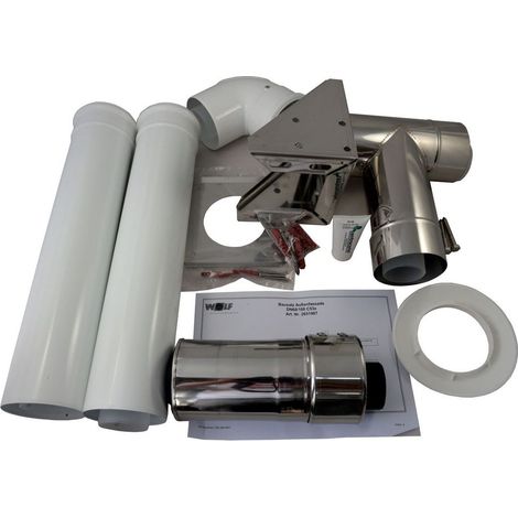 Wolf Anschluss-Set DN60/100 - C53x DN60/100 an der Fassade, raumluftunabh., 2651907 (1/2)