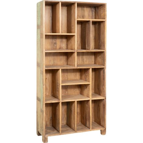 Recycled solid wood bookcase with antique finish (1/5)
