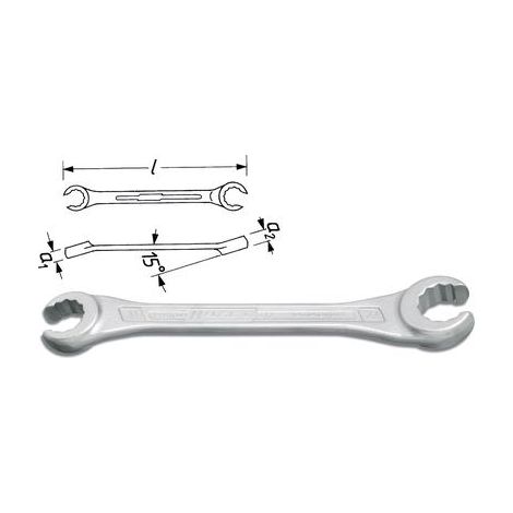 Chiave a bussole esagonale Hazet 24 x 27 mm