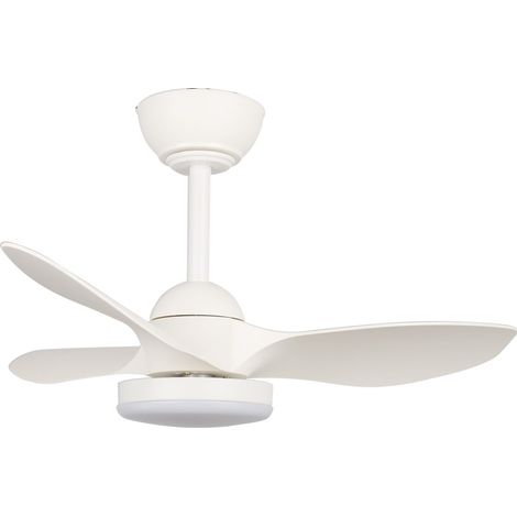 Ventilador de techo LED "Stel Mini S" regulable con control remoto (20W 3CCT 1900lm) IP20 Ø80cm color blanco (1/5)