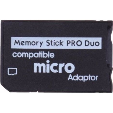 Micro SD auf Memory Stick PRO Duo Speicherkartenadapter - Schwarz (PSP-kompatibel) (1/4)