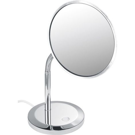 Specchio cosmetico ELEGANCE d : 207 mm, illuminato, modello da appoggio, cromato KEUCO
